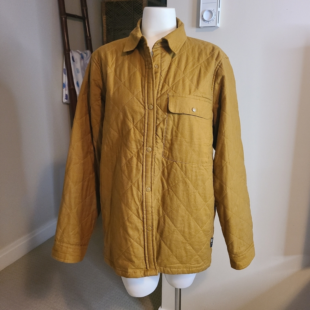 Helly Hansen Quilted Cotton Jacket Mustard Color Womens Size L
